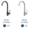 Vòi bếp Malloca MF-043 giả đá màu đất