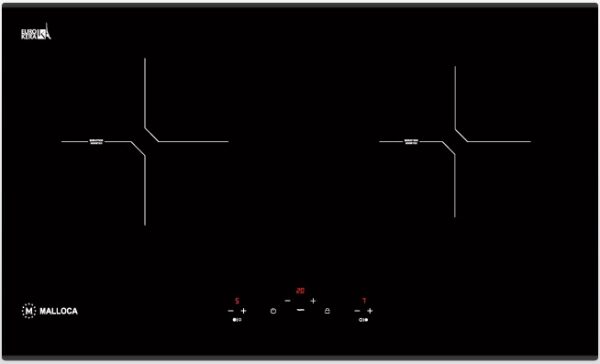 Bếp từ Malloca 2 vùng nấu MH-02I N kính đen chấm bi