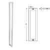 Tay nắm kéo đẩy dạng vuông CC-1075 x L1100mm inox mờ Hafele 903.02.000