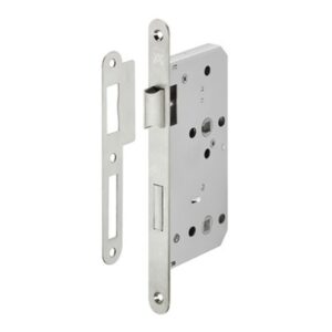 Thân khoá lưỡi gà và chốt chết cho cửa toilet B55/78A inox mờ Hafele 911.02.157