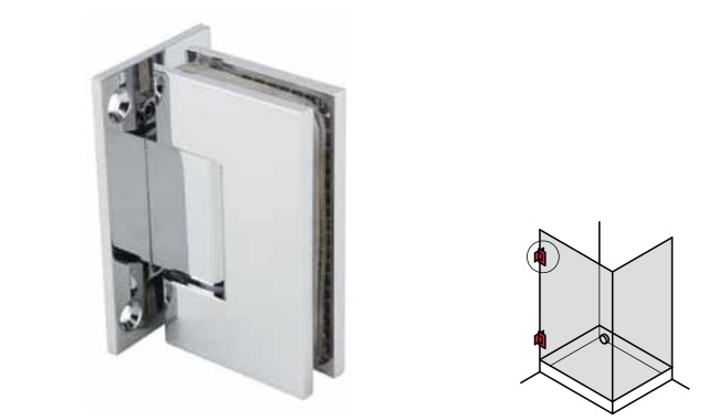 Bản lề cửa phòng tắm tường – kính 90 độ Hafele 981.00.502