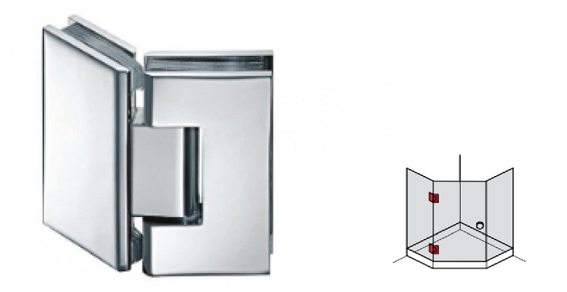 Bản lề cửa phòng tắm kính – kính 135° Hafele 981.00.522