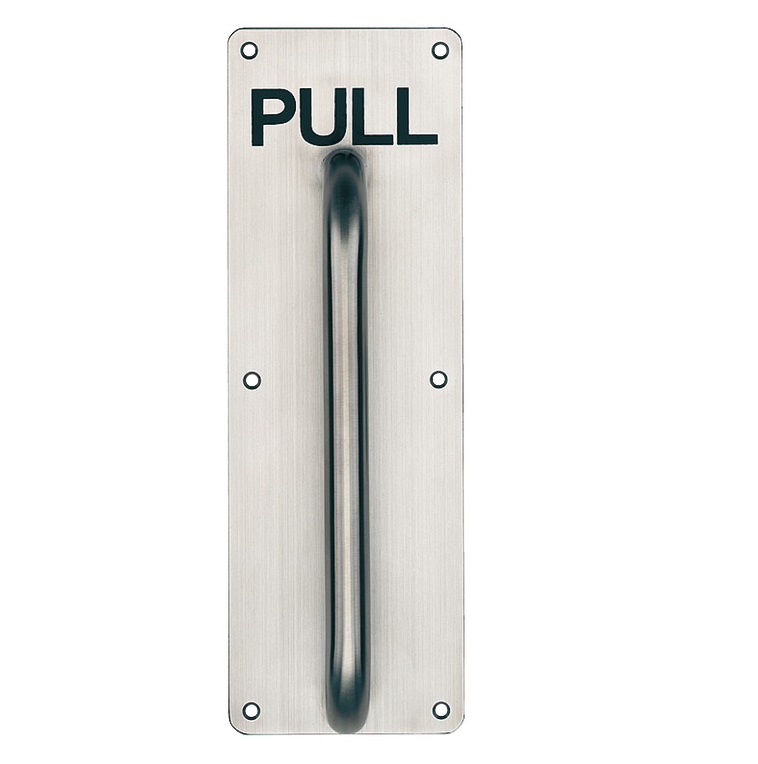 Bảng PULL có tay nắm 300x100x1.5mm inox mờ Hafele 987.11.240