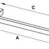 Tay nắm nhôm Hafele CC-128mm mạ bạc 100.90.925