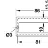 Tay nắm âm Hafele 86x37x11mm niken mờ 151.09.600