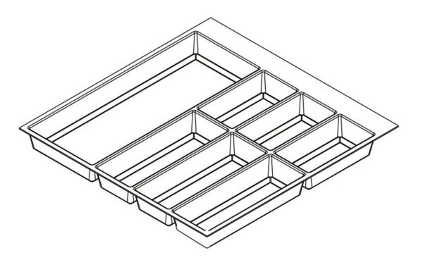 Khay chia Classico xám nhạt cho tủ kéo bếp 600mm Hafele 556.52.546