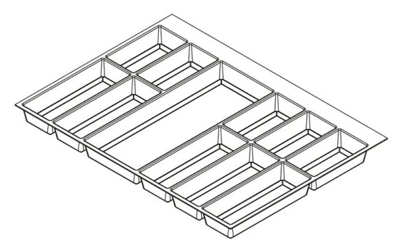 Khay chia Classico xám nhạt cho tủ kéo bếp 800mm Hafele 556.52.548