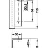 Tay nắm cho cửa trượt 110x53mm Hafele 103.99.610