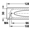 Tay nắm âm Hafele 128x37x96x9.5mm màu inox 151.74.002