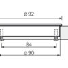 Tay nắm tủ Touch-in Chrome CC 84mm Hettich HR690-C