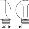 Cục cấp nước cho sen tay Hansgrohe 27454000 Hafele 589.29.960