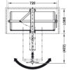 Kệ để giày 1000mm màu xám Hafele 806.22.500