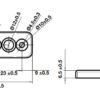 Chốt an toàn dạng xích inox mờ Hafele 911.60.000