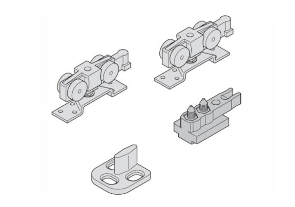 Bộ phụ kiện cửa trượt SILENT 100/A Hafele 489.40.023