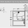 Tay nâng 1 cánh Hafele 493.05.765 Free Swing 8-17kg trắng 670-800mm