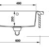 Chậu đá Hafele HS19-GEN1S60 màu đen 570.35.330