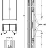 Bộ phụ kiện cửa trượt xoay FINETTA SPINFRONT cho 1 cánh cửa 30kg, chiều sâu lắp đặt 656mm Hafele 408.45.021