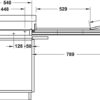 Phụ kiện mở rộng mặt bàn, tự nâng đỡ cho tủ R900mm Hafele 505.73.945