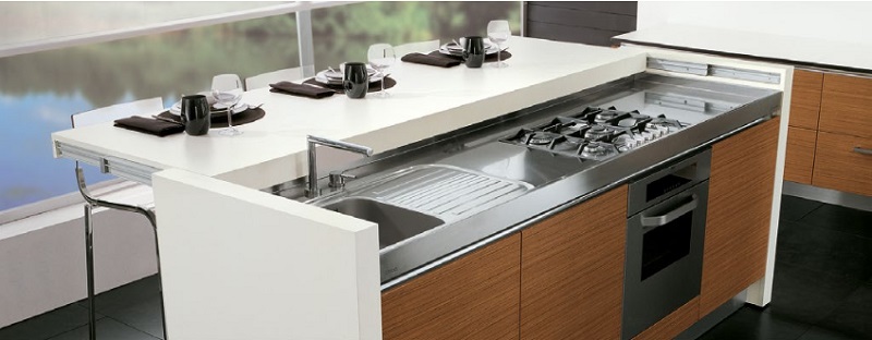 Phụ kiện mở rộng mặt bàn cho bếp đảo R800mm Hafele 642.19.830