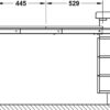 Phụ kiện bàn kéo và xếp với chân bàn gấp lại được cho tủ R1162mm Hafele 642.19.929