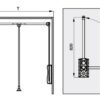 Tay nâng móc áo cho tủ rộng 650-920mm màu chestnut Hafele 805.11.153