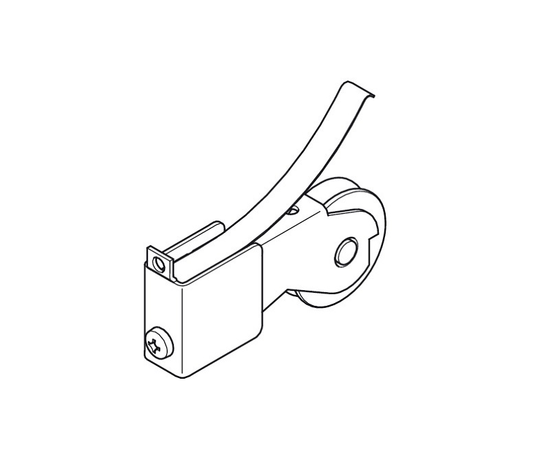 Bánh xe trượt dưới, phụ kiện cửa trượt đi SLIDO ALUFLEX 80 Hafele 403.50.940