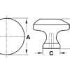 Tay nắm cổ điển Hafele 32x26x15mm màu đồng thau cổ 122.07.120