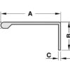 Tay nắm tủ dạng thanh nhôm 43x20x3000mm màu champagne Hafele 126.14.804