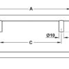 Tay nắm inox Hafele 328x35x288mm màu inox mờ 155.01.405