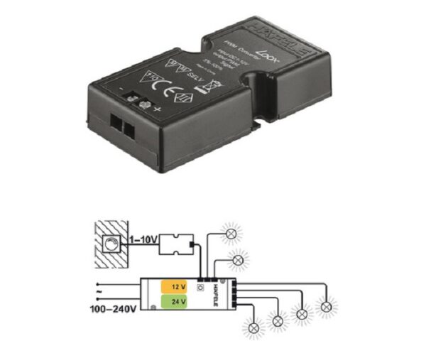 Bộ điều chỉnh sáng tối 1-10V cho đèn Led LOOX hệ modular 12V/24V Hafele 833.89.144