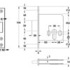 Thân khóa chốt chết đen mờ Hafele 911.22.477