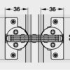 Bản lề MITRED GS 45, góc mở 135° cho góc vắt chéo 45° Hafele 325.00.708