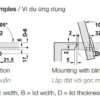 Bản lề giảm chấn cho nắp rương với Mômen xoắn 600 – 800Ncm Hafele 356.53.330