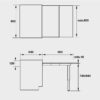 Phụ kiện bàn kéo mở rộng với chân bàn đơn gấp lại được cho tủ R900mm Hafele 505.74.921