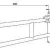 Tay vịn phòng tắm gấp được 650mm Hafele 983.56.002