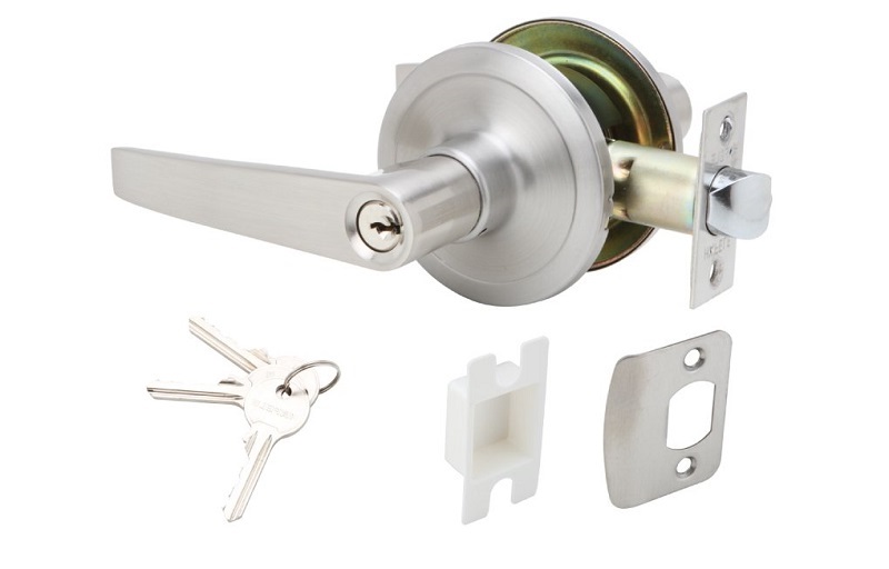 Bộ khóa tay nắm cửa đi màu niken mờ Hafele 489.10.170