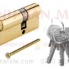 Ruột khóa 2 đầu chìa 65mm đồng bóng Hafele 489.56.002