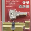 Ruột khóa đầu chìa đầu vặn 65mm đồng bóng Hafele 489.56.005