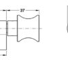 Ruột khóa đầu vặn, đầu bít 45mm đen mờ PVD Hafele 916.64.035