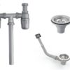 Bộ xả cho chậu inox hafele 2 hộc (1 xả tràn) 567.25.875