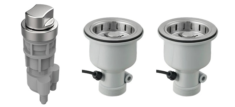 Chén xả cho chậu inox Hafele 2 hộc có bộ điều khiển 567.25.928