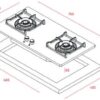 Bếp gas Teka 2 vùng nấu GVI 75 2G AI AL 2TR – R750mm