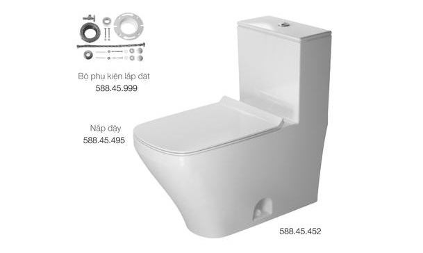 Trọn bộ bồn cầu một khối Duravit Durastyle 588.45.459