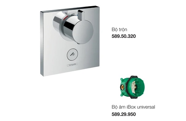 Trọn bộ bộ trộn sen tắm âm điều nhiệt Hansghore ShowerSelect 589.50.361