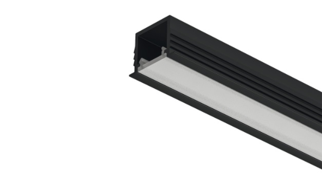 Thanh dẫn đèn LED dây lắp âm Hafele Loox5 profile 1103 3000mm màu đen 833.95.723