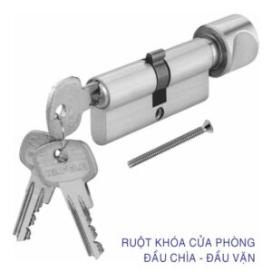 Ruột khoá đầu chìa đầu vặn 80mm niken mờ Hafele 916.96.540