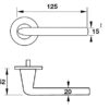 Tay nắm gạt cửa phòng Hafele inox bóng 903.99.982