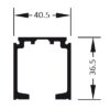 Ray trượt R40.5xC36.5xD3000mm cho cửa 160kg Hafele 941.62.731