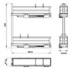 Bộ rổ Omero 150 đựng gia vị R200mm lắp trái Kosmo 549.20.891