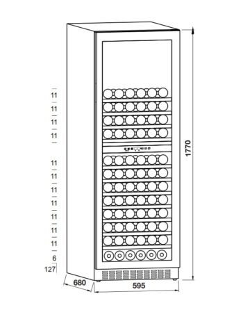 Tủ rượu Hafele 533.17.021 HW-C415FB âm tủ